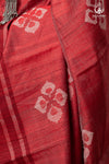 Pure Tussar Silk Saree - Dark Red