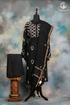 Elegant Hand-Embroidered Lucknowi Suit in Classic Black