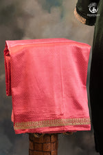 Bottle Green Mashroo Silk Suit Set with Rose Pink Bottom-RUTAMBHARA-RUTAMBHARA