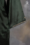 Emerald Green Dana Mashru Silk Suit with Zari Zardozi Hand Embroidery