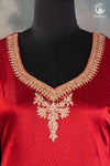 Elegant Dana Mashroo Silk Suit with Zari Zardozi Hand Embroidery