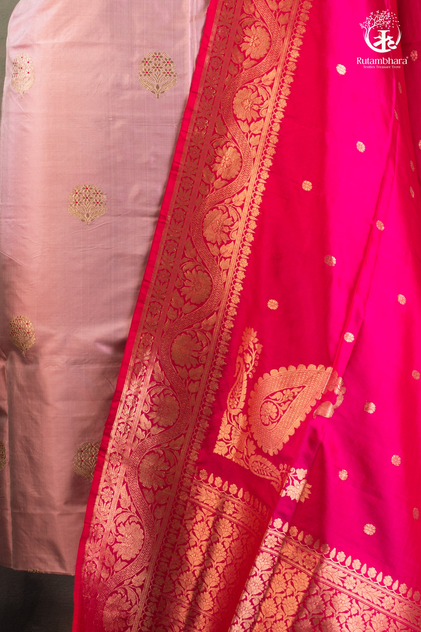 Noushk - Meenakari Buta Handwoven Pure Katan Silk Banarasi Suit