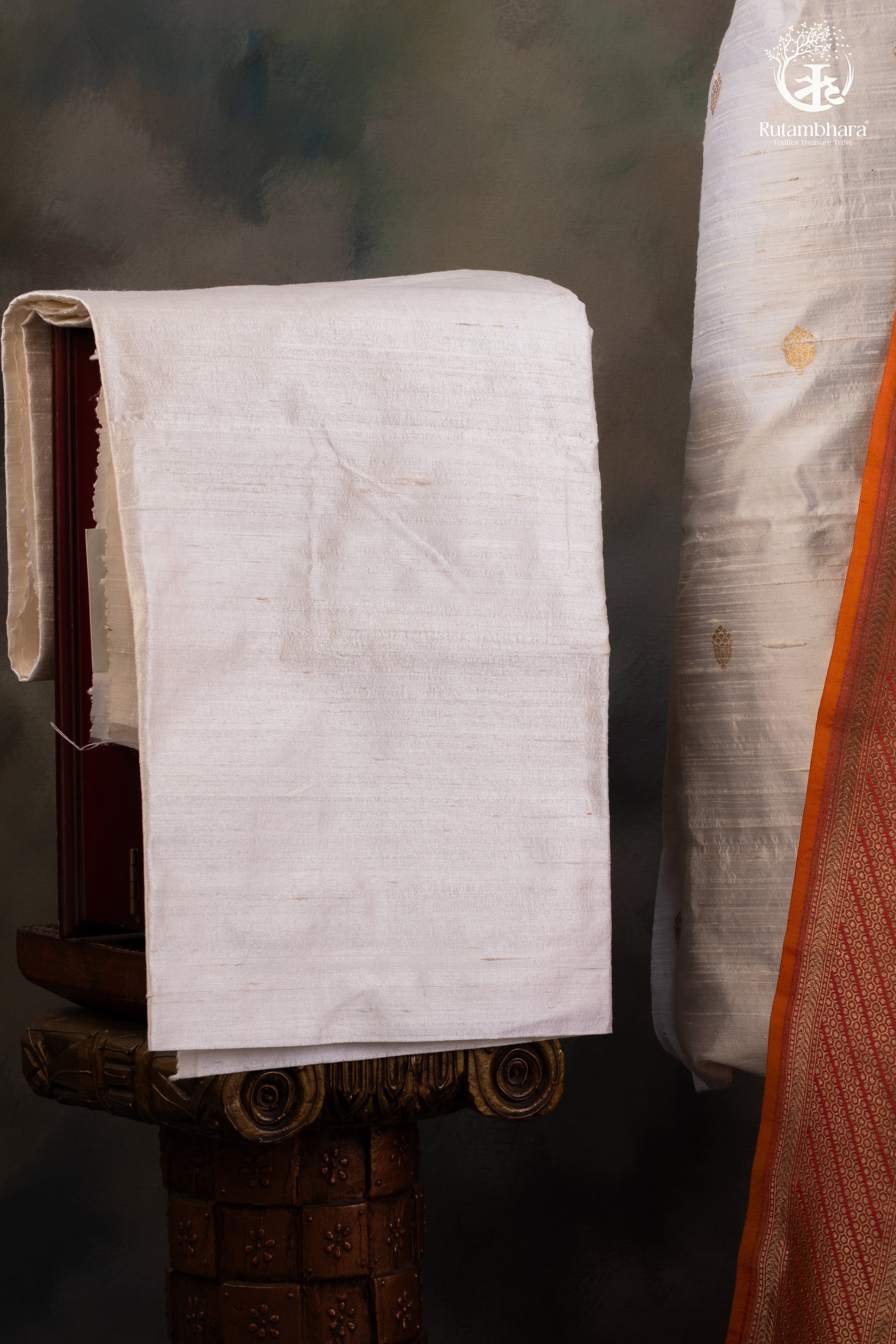 Noushk - Pearl drop Handwoven Banarasi Suit Set-Rutambhara-RUTAMBHARA