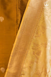 Noushk - Mustard and Sage Green Gold Buta Handwoven Pure Katan Silk Banarasi Suit