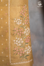 Sunlit Mustard Chanderi Cotton Silk Embroidered Suit Set-RUTAMBHARA-RUTAMBHARA