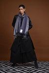 Eiraa - Handwoven Monochrome stole with broad plain border elegantly woven with silk and cotton yarns.