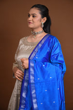 Handwoven Paithani Silk Dupatta-Rutambhara-RUTAMBHARA