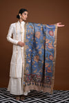 Hand Painted Pen Kalamkari Tussar Silk Dupatta