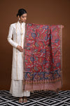 Hand Painted Pen Kalamkari Tussar Silk Dupatta
