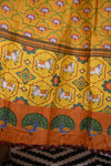 Pichwai Printed Tussar Linen Dupatta