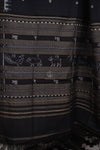 Krasha - Black Handwoven Cotton Sambalpuri Ikat Dupatta