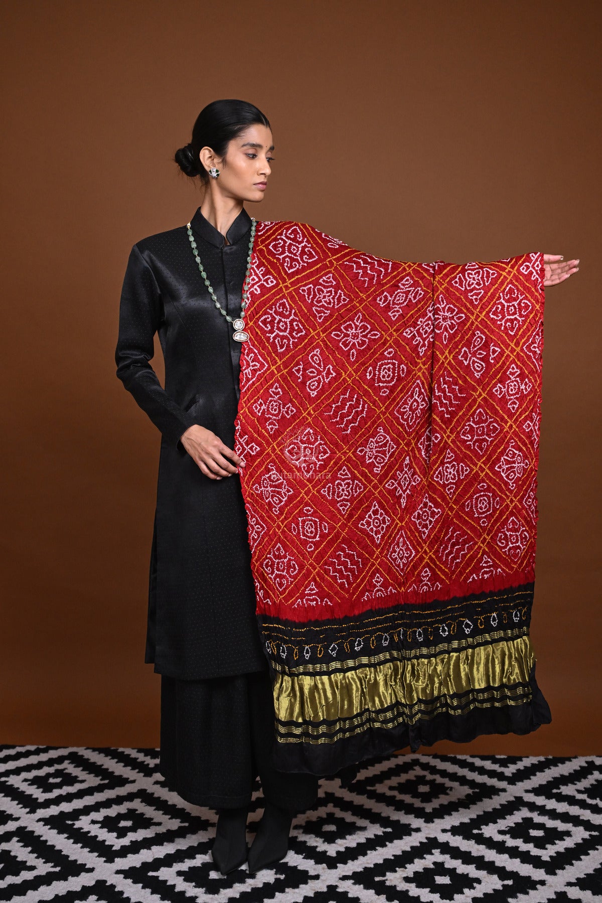 Handcrafted Bandhani Gajji Silk Dupatta