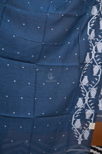 Handwoven Jamdani Cotton Dupatta-Rutambhara-RUTAMBHARA