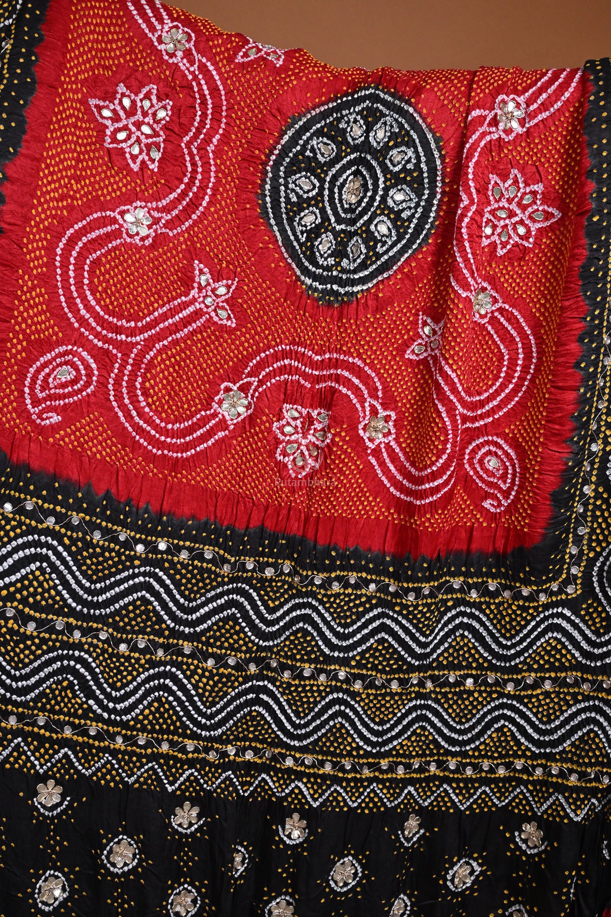 Handcrafted Bandhani Gajji Silk Dupatta