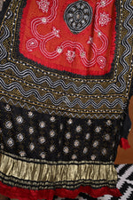 Handcrafted Bandhani Gajji Silk Dupatta-Rutambhara-RUTAMBHARA
