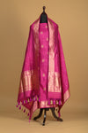 Noushk - Magenta Handwoven Pure Katan Silk Banarasi Full Suit