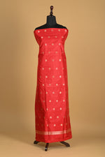 Noushk - Crimson Red Handwoven Pure Katan Silk Banarasi Full Suit-Rutambhara-RUTAMBHARA