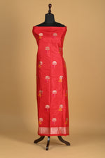 Noushk - Red Handwoven Pure Katan Silk Banarasi Full Suit-Rutambhara-RUTAMBHARA