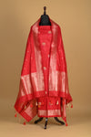 Noushk - Red Handwoven Pure Katan Silk Banarasi Full Suit