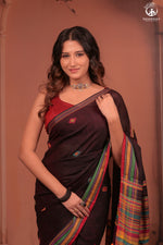 JESAAL - Threads of Tradition – Purple Kutchi Cotton Eri Silk Saree