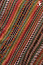 JESAAL - Classic Black And White Checks Saree With Handwoven Kuchhi Pallu