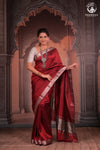 BHADRA - Elegant Mangalgiri Silk Saree with Lustrous Zari Detailing
