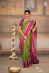 Eevara Green Magenta Kancheevaram Heirloom Silk Saree