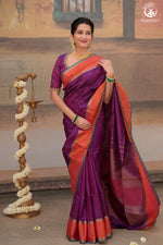 Eevara Royal Purple Kancheevaram Heirloom Silk Saree-Rutambhara-Purple-RUTAMBHARA