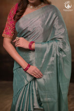 Timeless Elegance Chanderi Tissue in Saree Length - 4-ply Weave-RUTAMBHARA-RUTAMBHARA