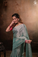 Timeless Elegance Chanderi Tissue in Saree Length - 4-ply Weave-RUTAMBHARA-RUTAMBHARA