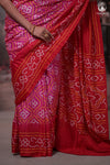 Pink Handcrafted Bandhani Gajji Silk Saree