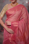 Narmaa - Pink Tissue With Zari Meena Butas Silk Cotton Saree