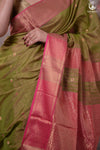 Narmaa - Green Tissue With Zari Meena Butas Silk Cotton Saree