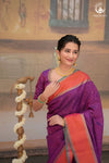 Eevara Royal Purple Kancheevaram Heirloom Silk Saree