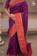Eevara Royal Purple Kancheevaram Heirloom Silk Saree-Rutambhara-Purple-RUTAMBHARA