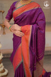 Eevara Royal Purple Kancheevaram Heirloom Silk Saree