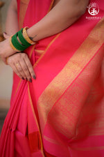 Eevara Pink Kancheevaram Heirloom Silk Saree-Rutambhara-Pink-RUTAMBHARA