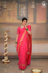 Eevara Pink Kancheevaram Heirloom Silk Saree