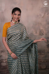 Dhanak - Grey Leheriya Saree In Tussar Silk