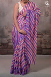 Dhanak - Lavender Leheriya Saree In Tussar Silk