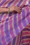 Dhanak - Lavender Leheriya Saree In Tussar Silk