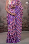 Dhanak - Lavender Leheriya Saree In Tussar Silk