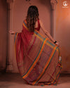 JESAAL -  Handloom Cotton Eri Silk Saree With Kutchhi Craftsmanship