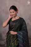 Dhanak - Black Leheriya Saree In Tussar Silk