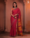 JESAAL - Statement Tussar Cotton Saree with Multicolour Kutchi Border