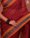 JESAAL -  Handloom Cotton Eri Silk Saree With Kutchhi Craftsmanship