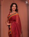 JESAAL -  Handloom Cotton Eri Silk Saree With Kutchhi Craftsmanship