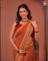 JESAAL - Artisanal Kutchhi Handwoven Cotton Saree with Colorful Pallu