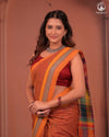 JESAAL - Artisanal Kutchhi Handwoven Cotton Saree with Colorful Pallu
