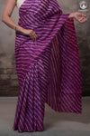 DHANAK - MAGENTA LEHERIYA SAREE IN TUSSAR SILK